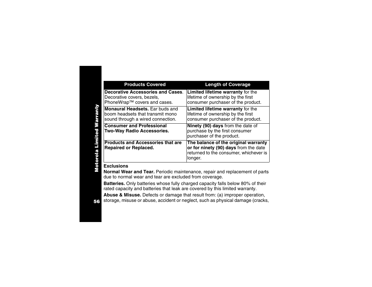 Motorola T6250 User Manual | Page 58 / 68