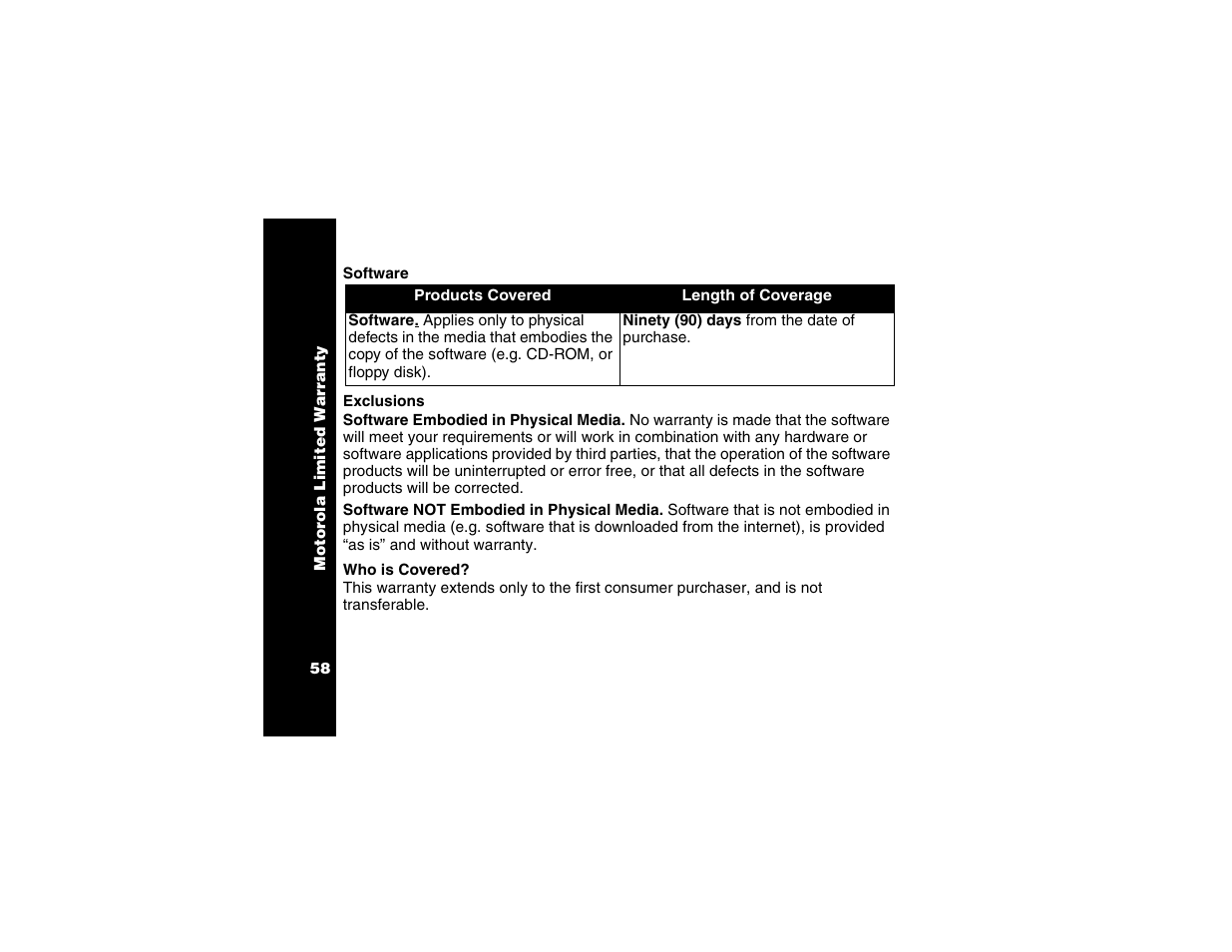 Motorola T6250 User Manual | Page 60 / 68