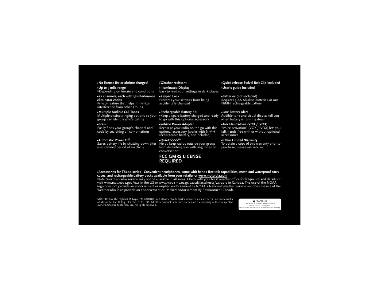 Motorola T6250 User Manual | Page 68 / 68