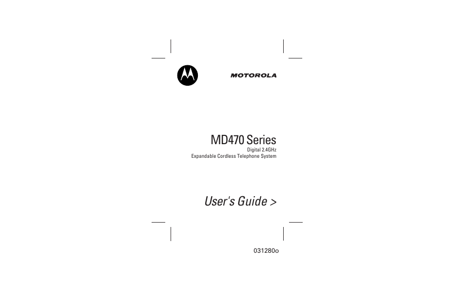 Motorola MD470 Series User Manual | 62 pages
