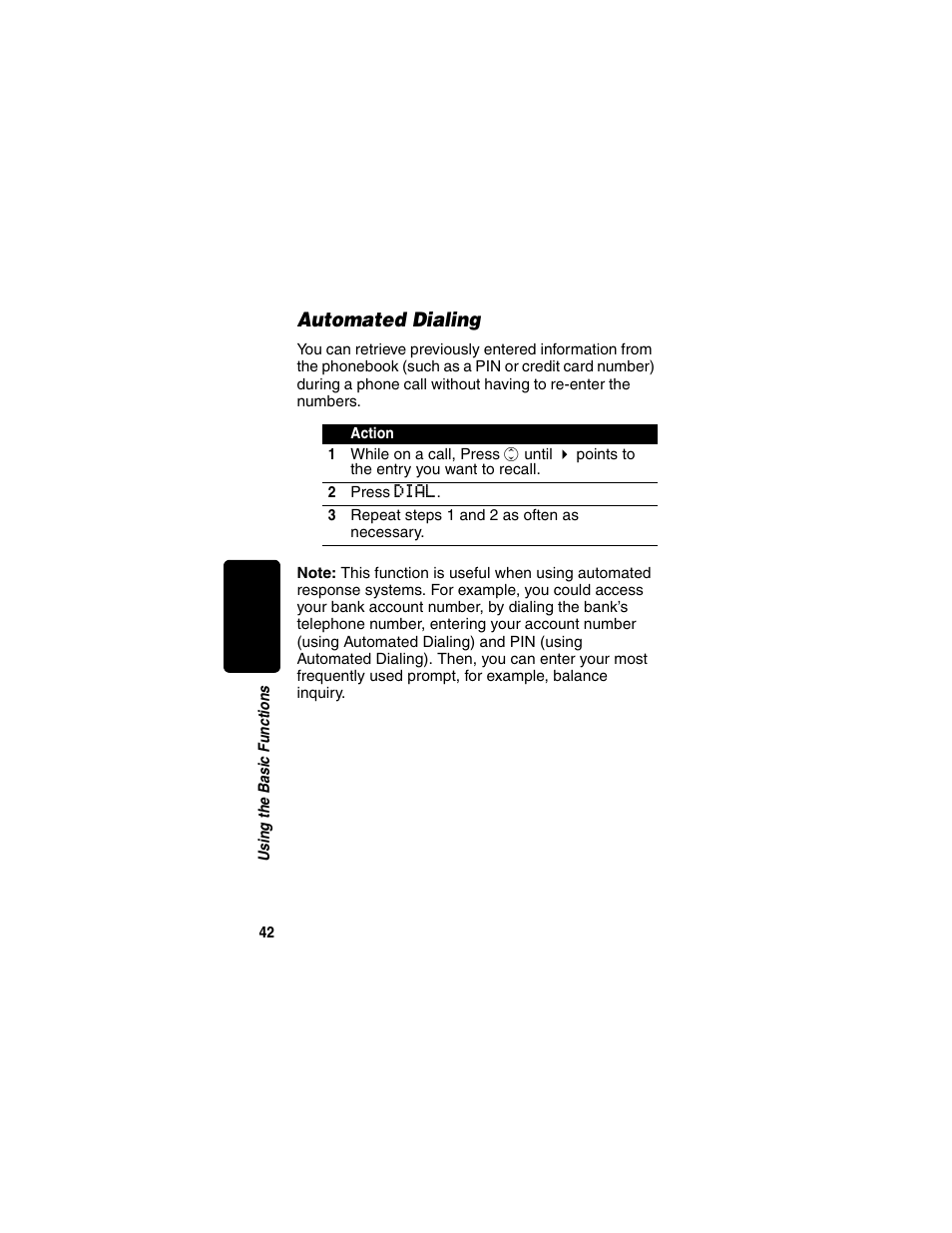 Automated dialing, Re l im in a r y | Motorola MD470 Series User Manual | Page 44 / 62