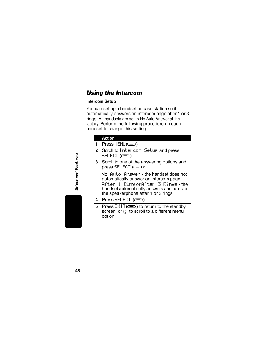 Using the intercom, Intercom setup, Re l im in ar y | Motorola MD470 Series User Manual | Page 50 / 62