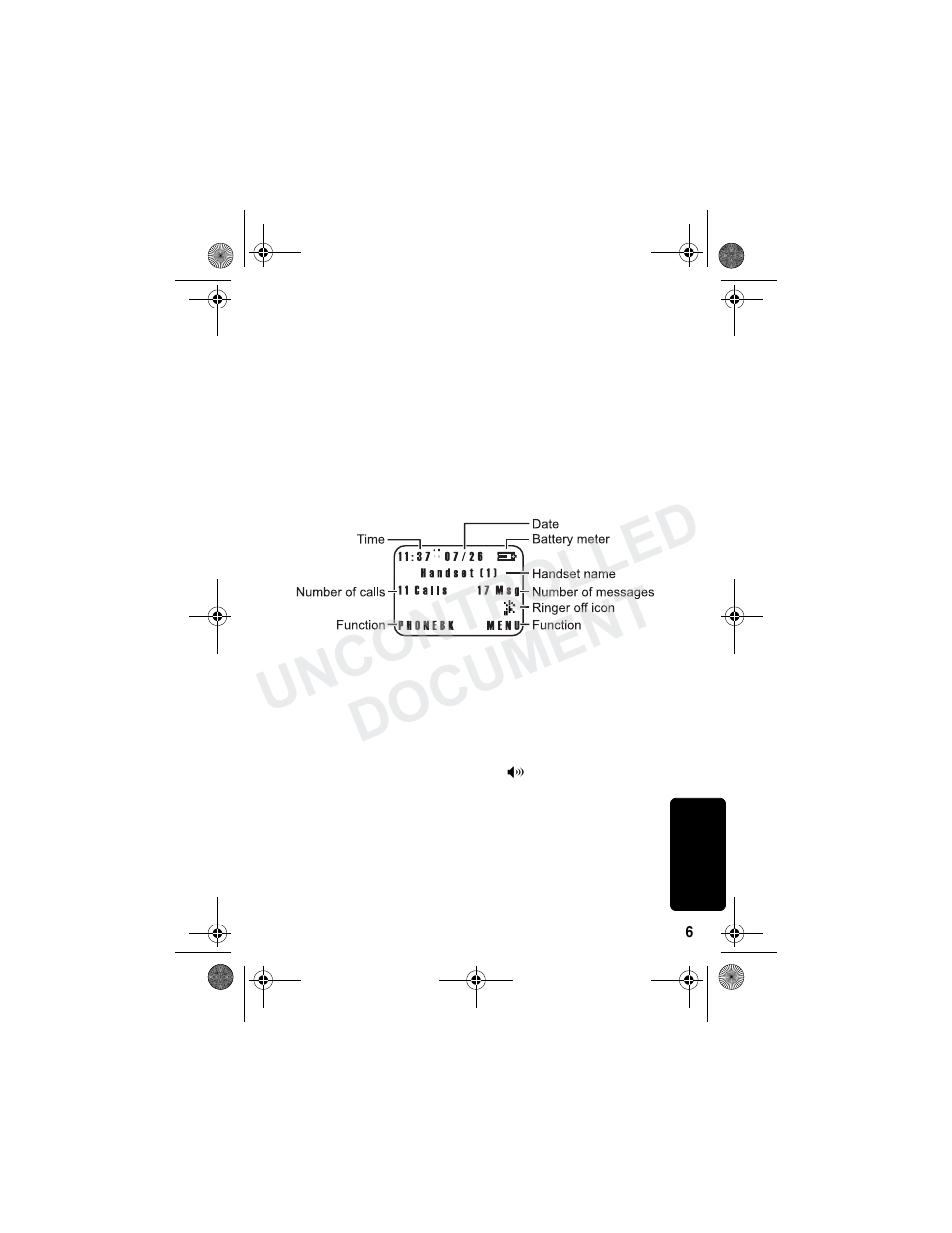 Using the phone, Using the phone display, Uncontrolled document | Motorola MD790 Series User Manual | Page 22 / 70