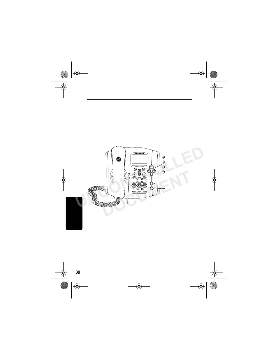 Using the answering machine, Uncontrolled document | Motorola MD790 Series User Manual | Page 55 / 70