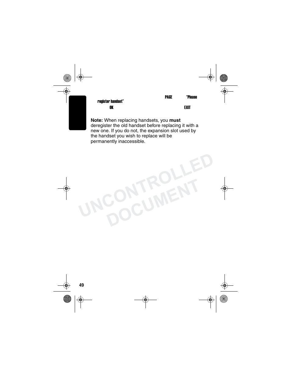 Uncontrolled document | Motorola MD790 Series User Manual | Page 65 / 70