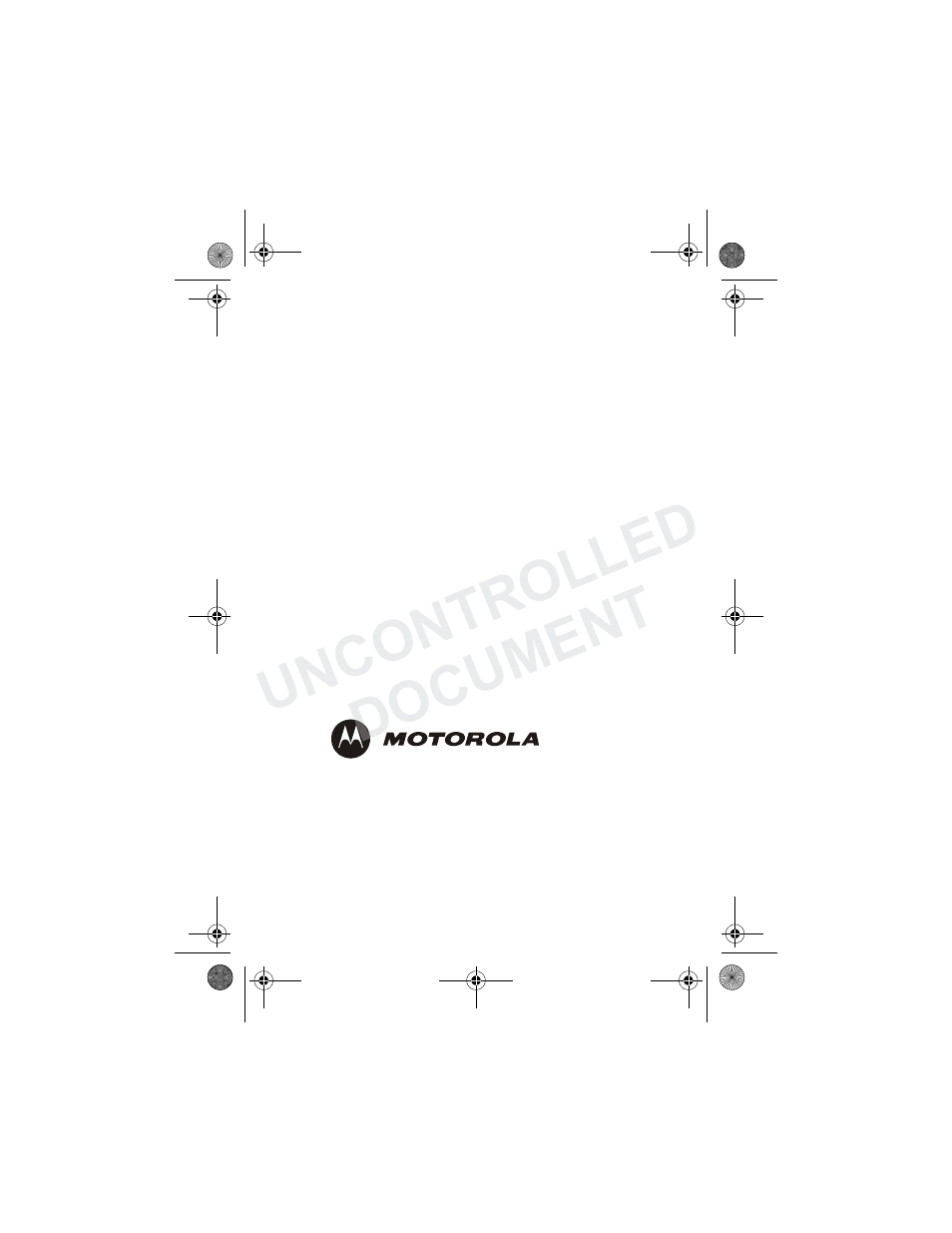 Uncontrolled document | Motorola MD790 Series User Manual | Page 70 / 70