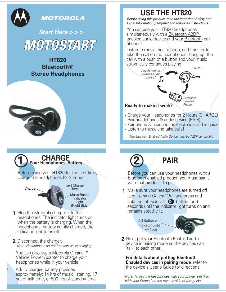 Motorola HT820 User Manual | 5 pages