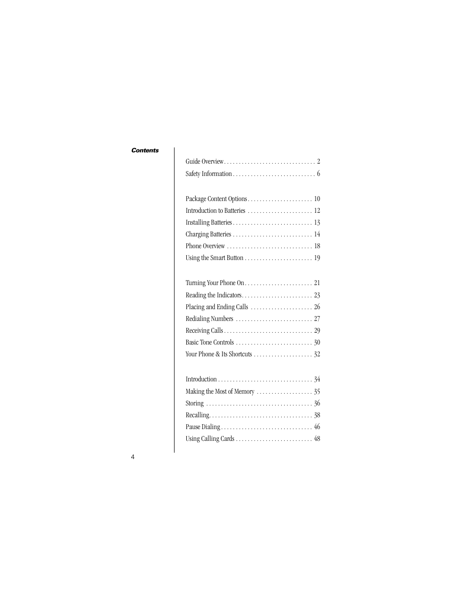 Motorola Digital StarTAC wireless phone User Manual | Page 4 / 143