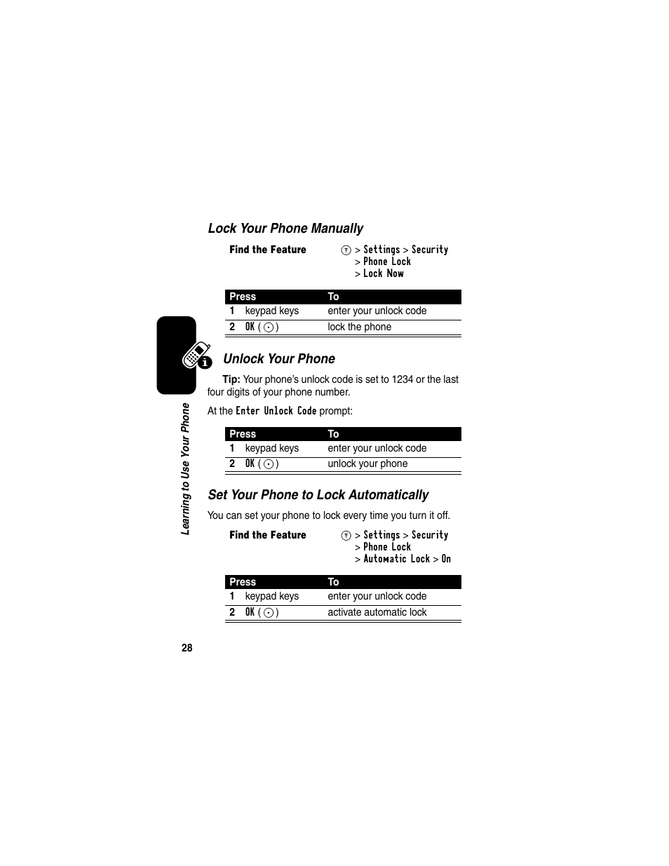 Motorola CDMA User Manual | Page 30 / 74