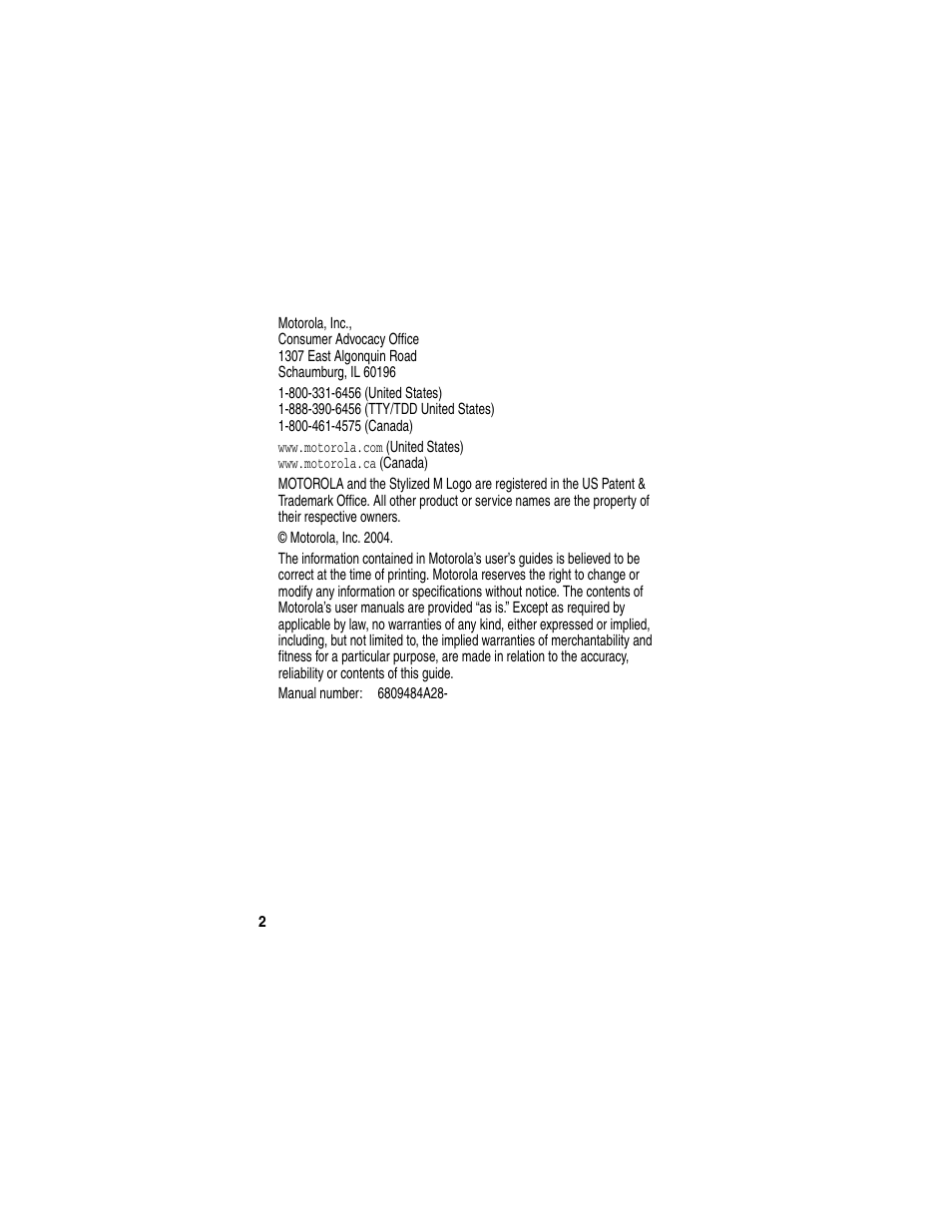 Motorola CDMA User Manual | Page 4 / 74