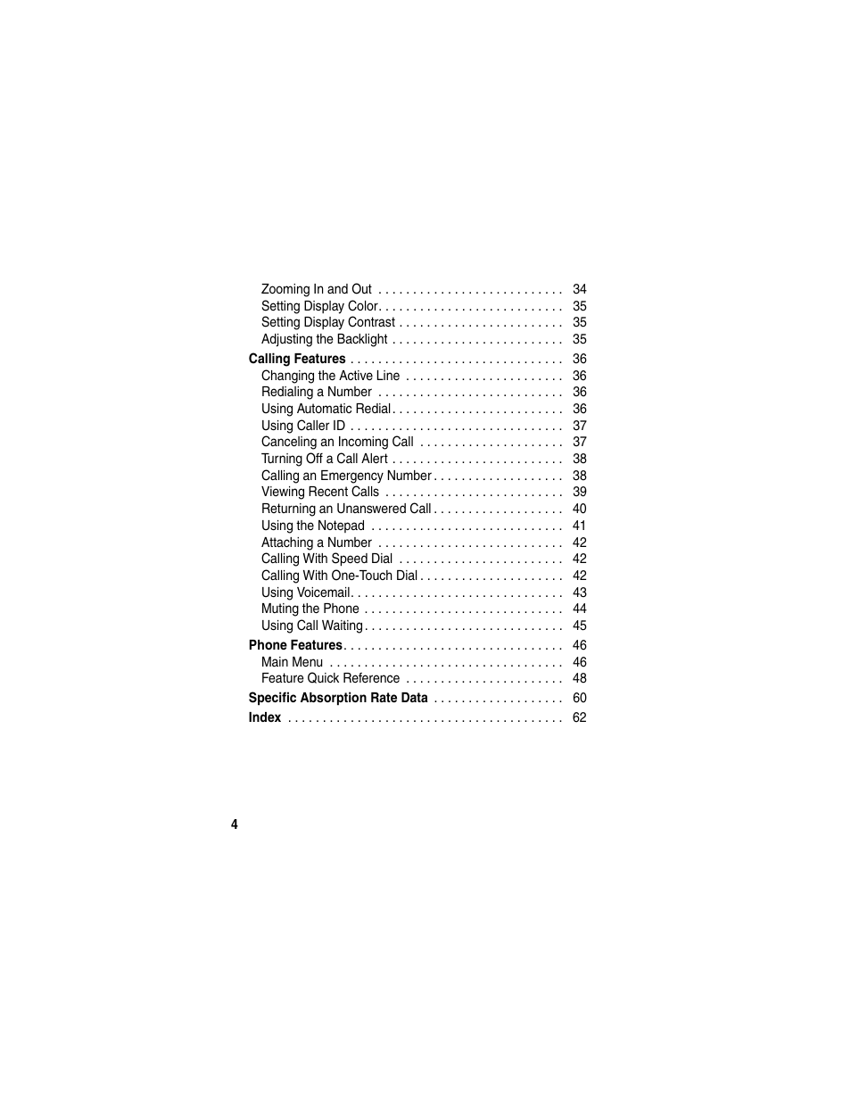 Motorola CDMA User Manual | Page 6 / 74