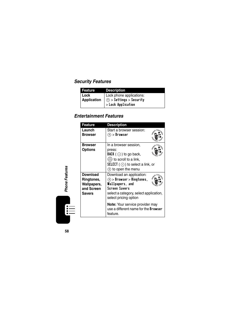 Motorola CDMA User Manual | Page 60 / 74