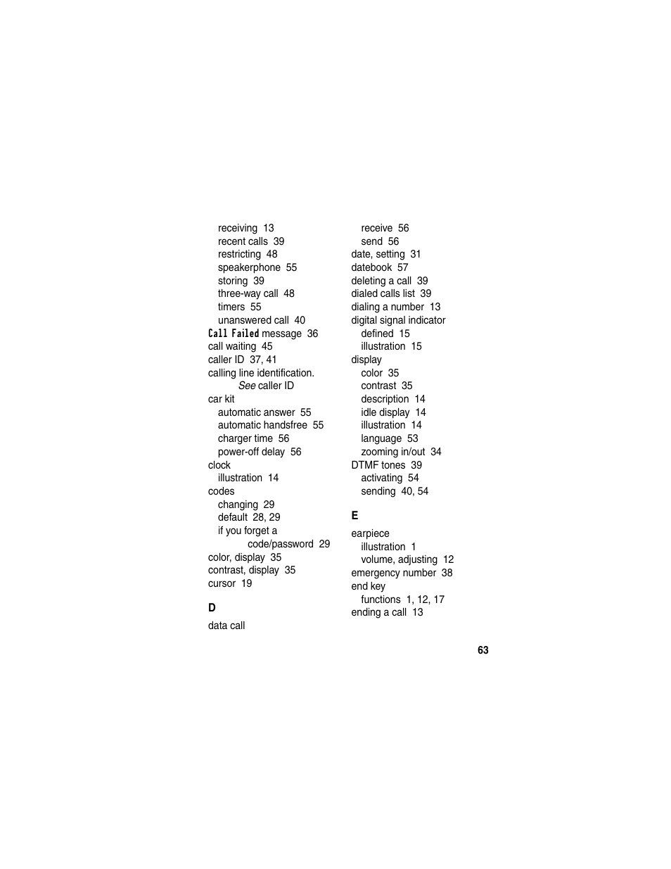 Motorola CDMA User Manual | Page 65 / 74