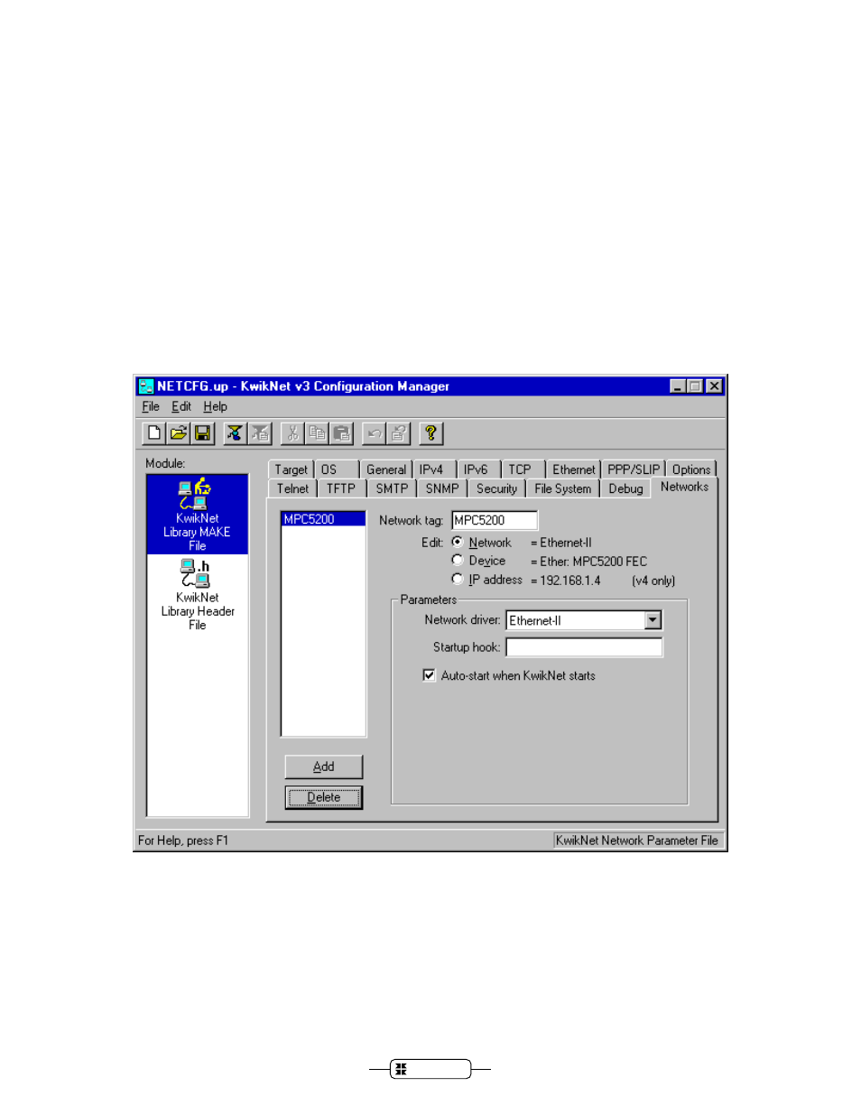 Configuring the network | Motorola MPC5200 User Manual | Page 9 / 28