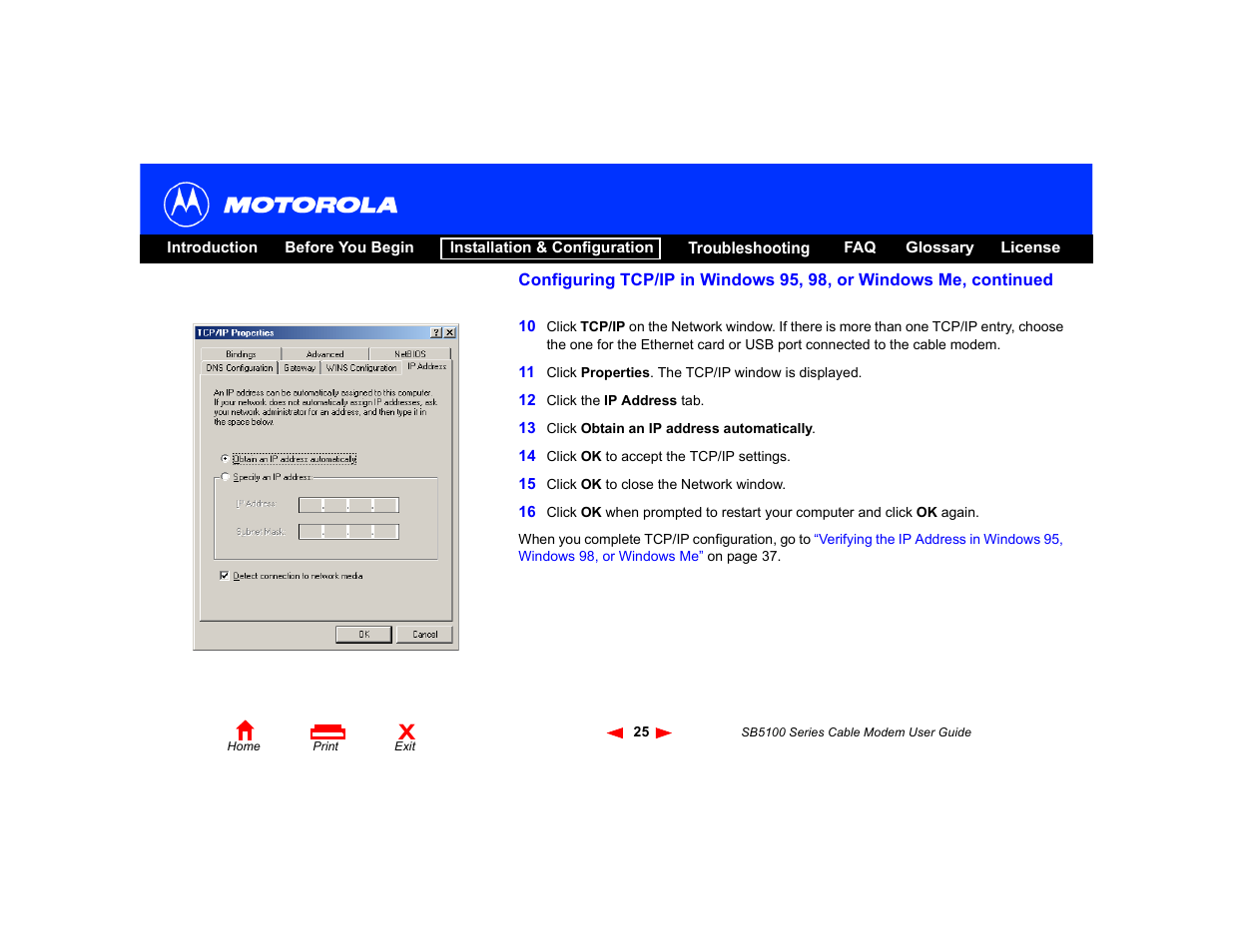 Motorola SB5100 Series User Manual | Page 31 / 72