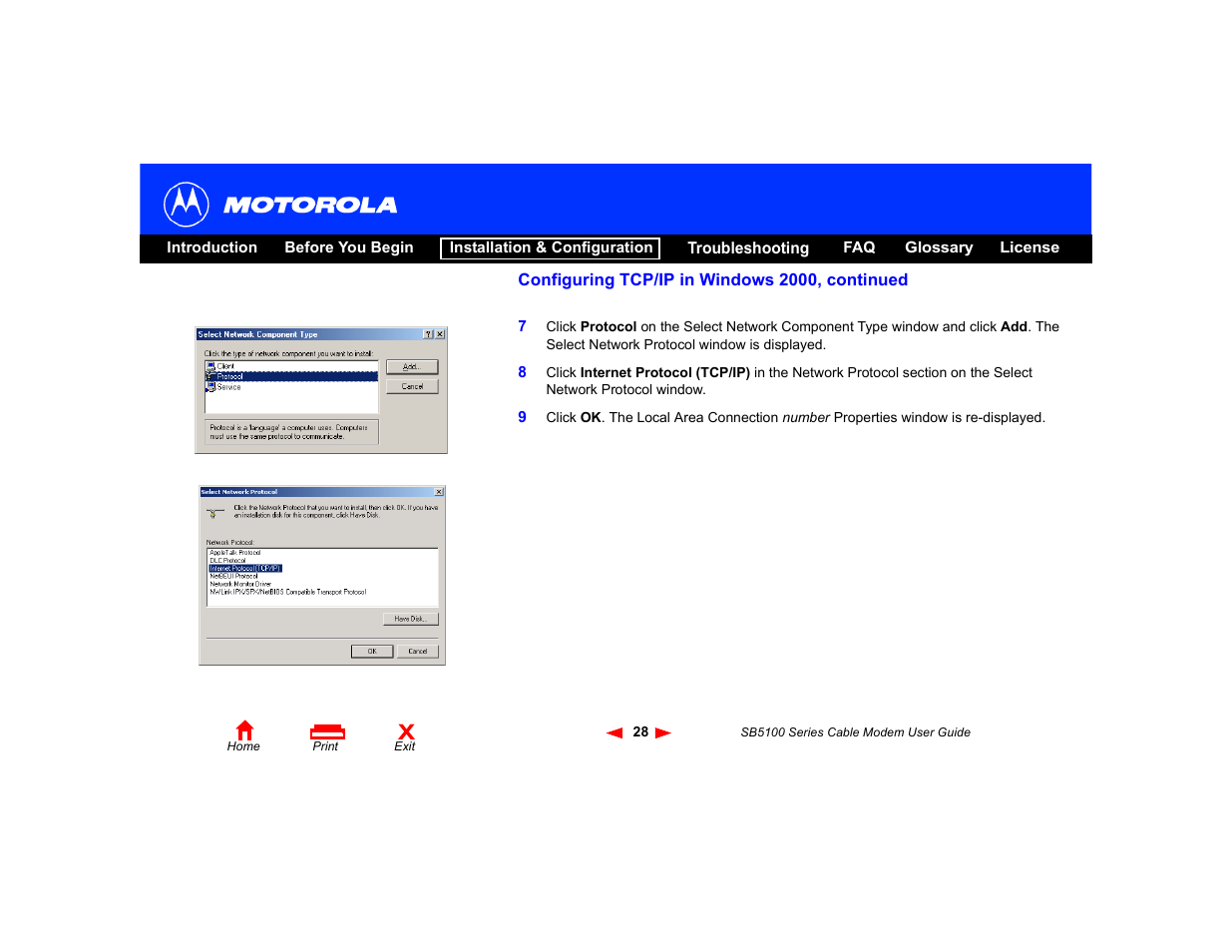 Motorola SB5100 Series User Manual | Page 34 / 72