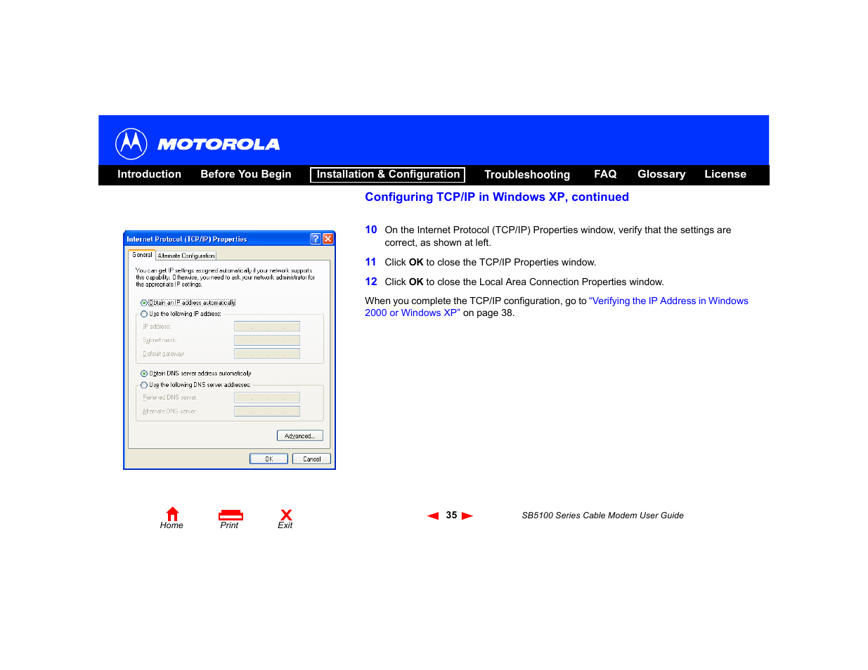 Motorola SB5100 Series User Manual | Page 41 / 72