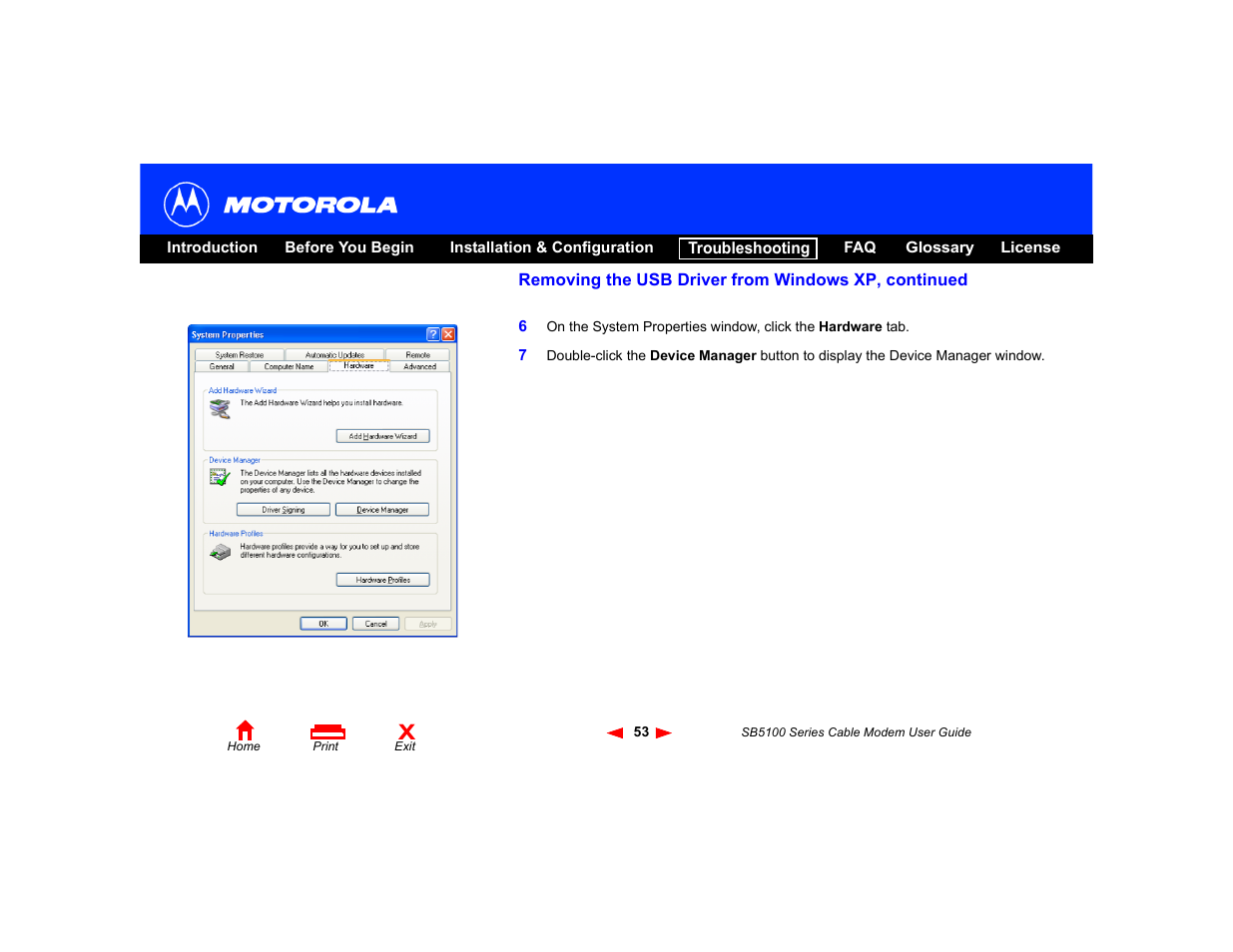 Motorola SB5100 Series User Manual | Page 59 / 72