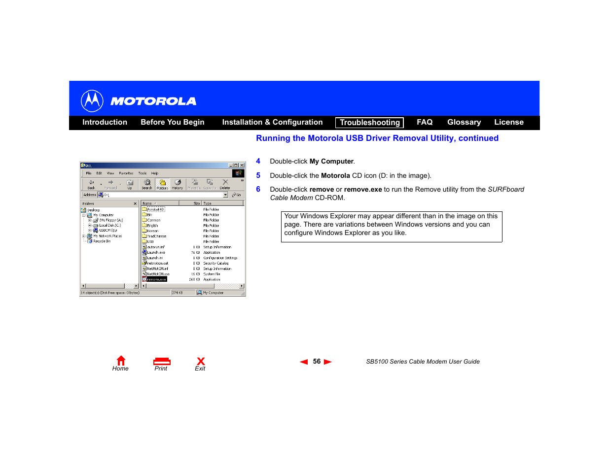 Motorola SB5100 Series User Manual | Page 62 / 72