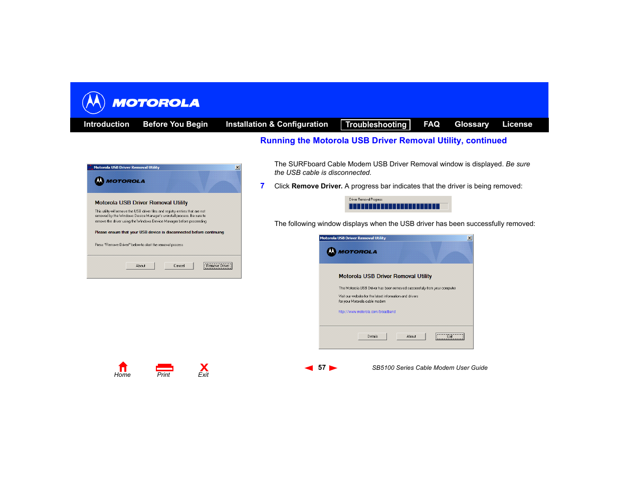 Motorola SB5100 Series User Manual | Page 63 / 72