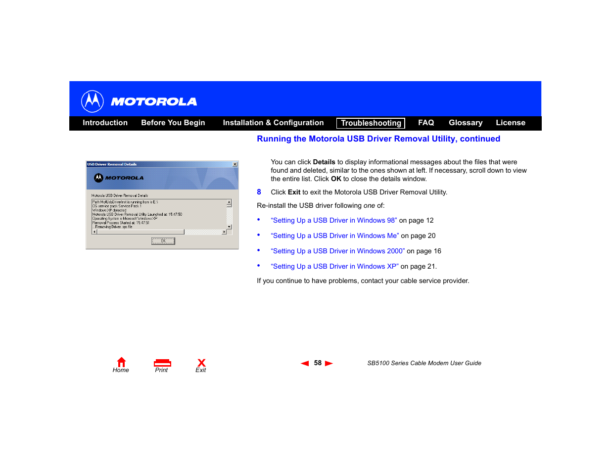Motorola SB5100 Series User Manual | Page 64 / 72