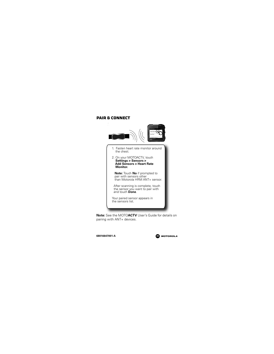 Pair & connect | Motorola 68016647001-AM User Manual | Page 2 / 8