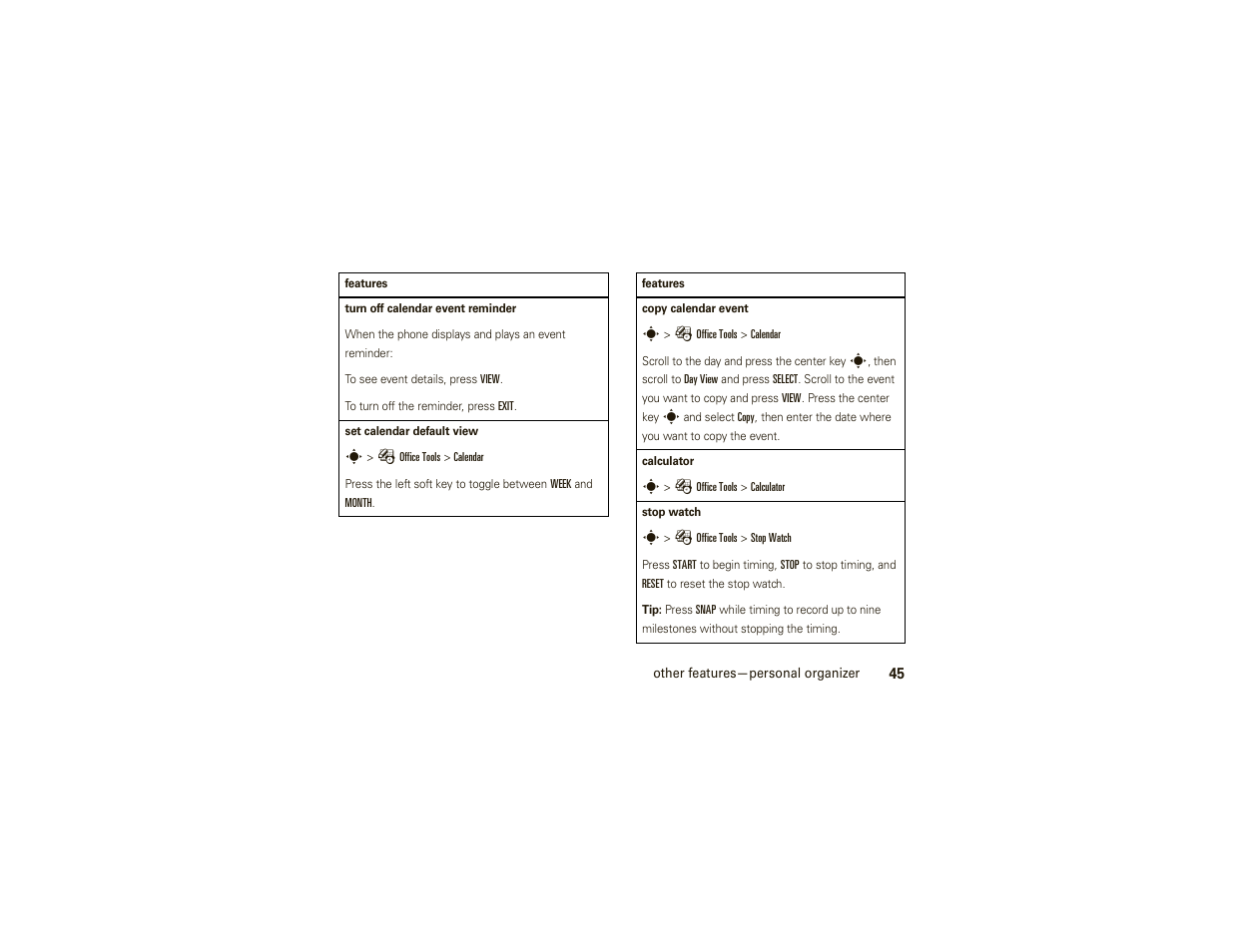 Motorola W175g User Manual | Page 47 / 74