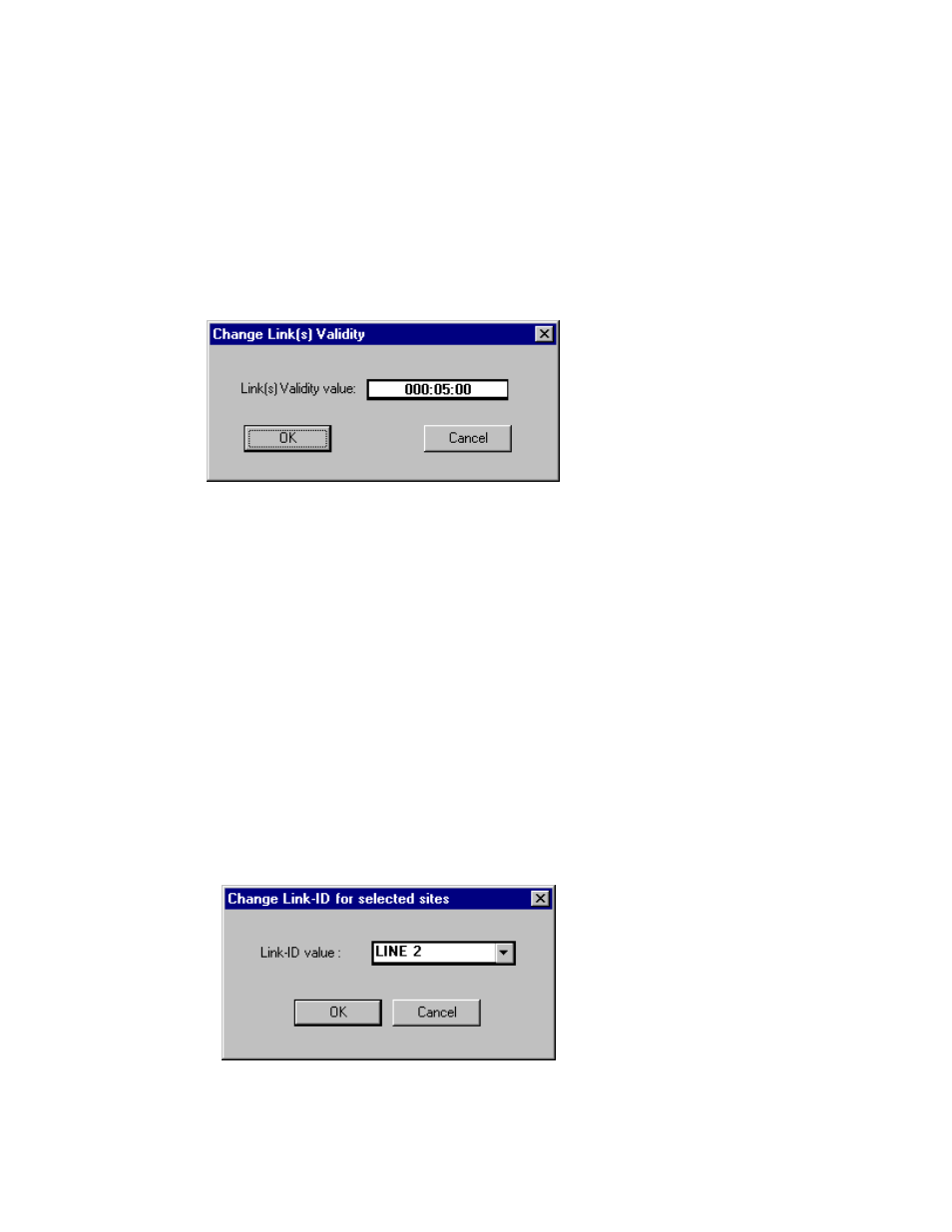 Change primary link validity value, Change secondary link id value | Motorola 68P02958C00-B User Manual | Page 146 / 474