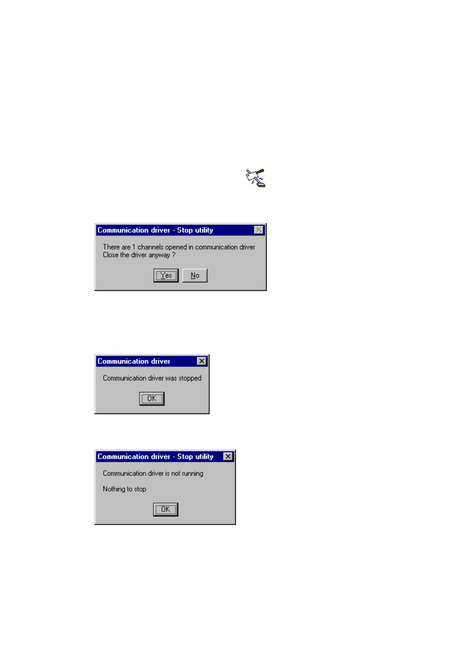 Stop communication driver | Motorola 68P02958C00-B User Manual | Page 196 / 474