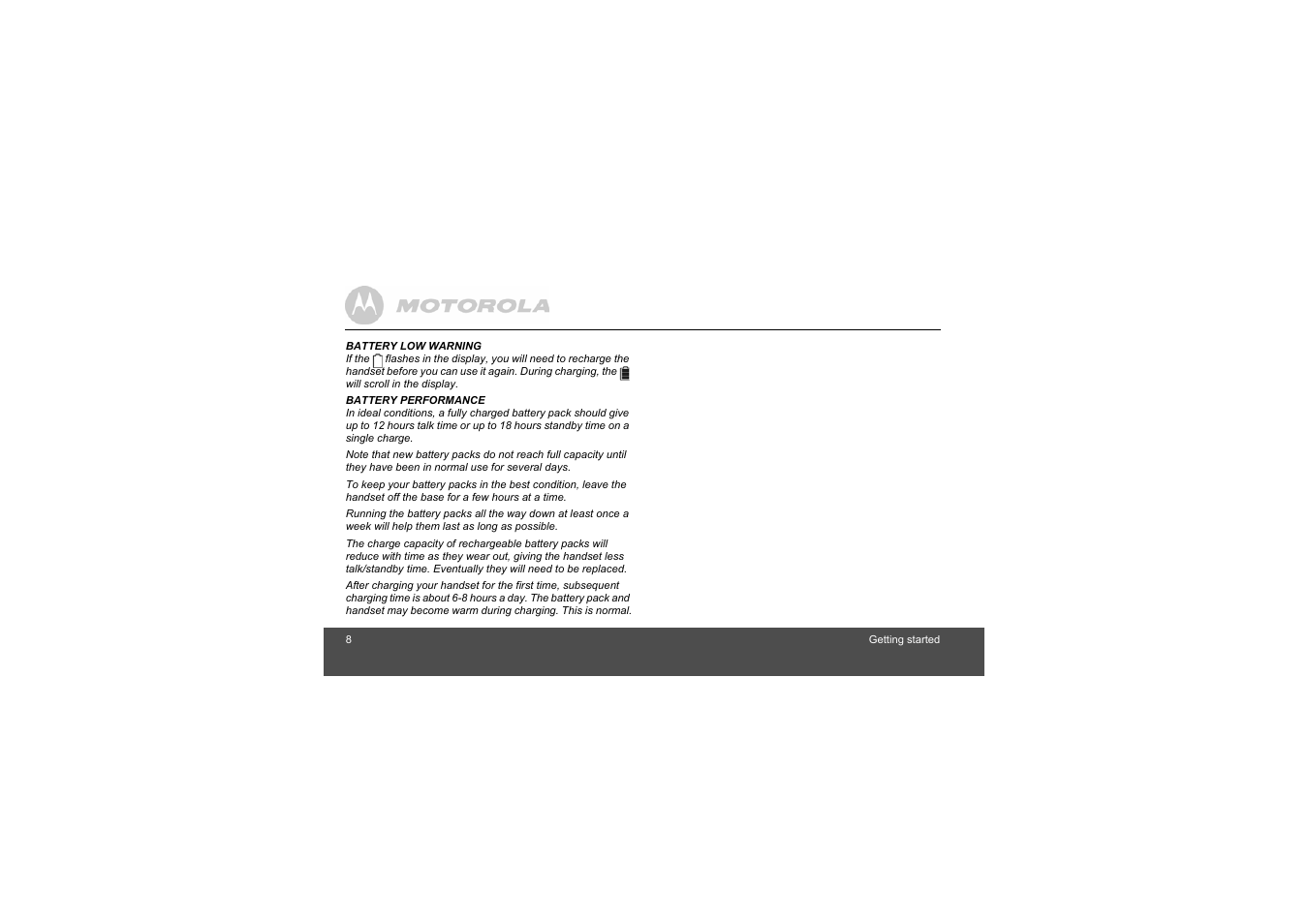 Motorola L404 User Manual | Page 8 / 51
