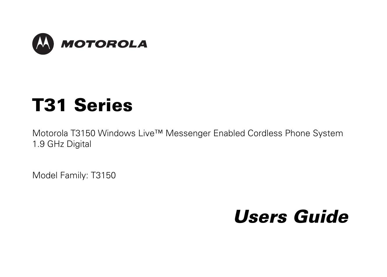 Motorola T3150 User Manual | 62 pages