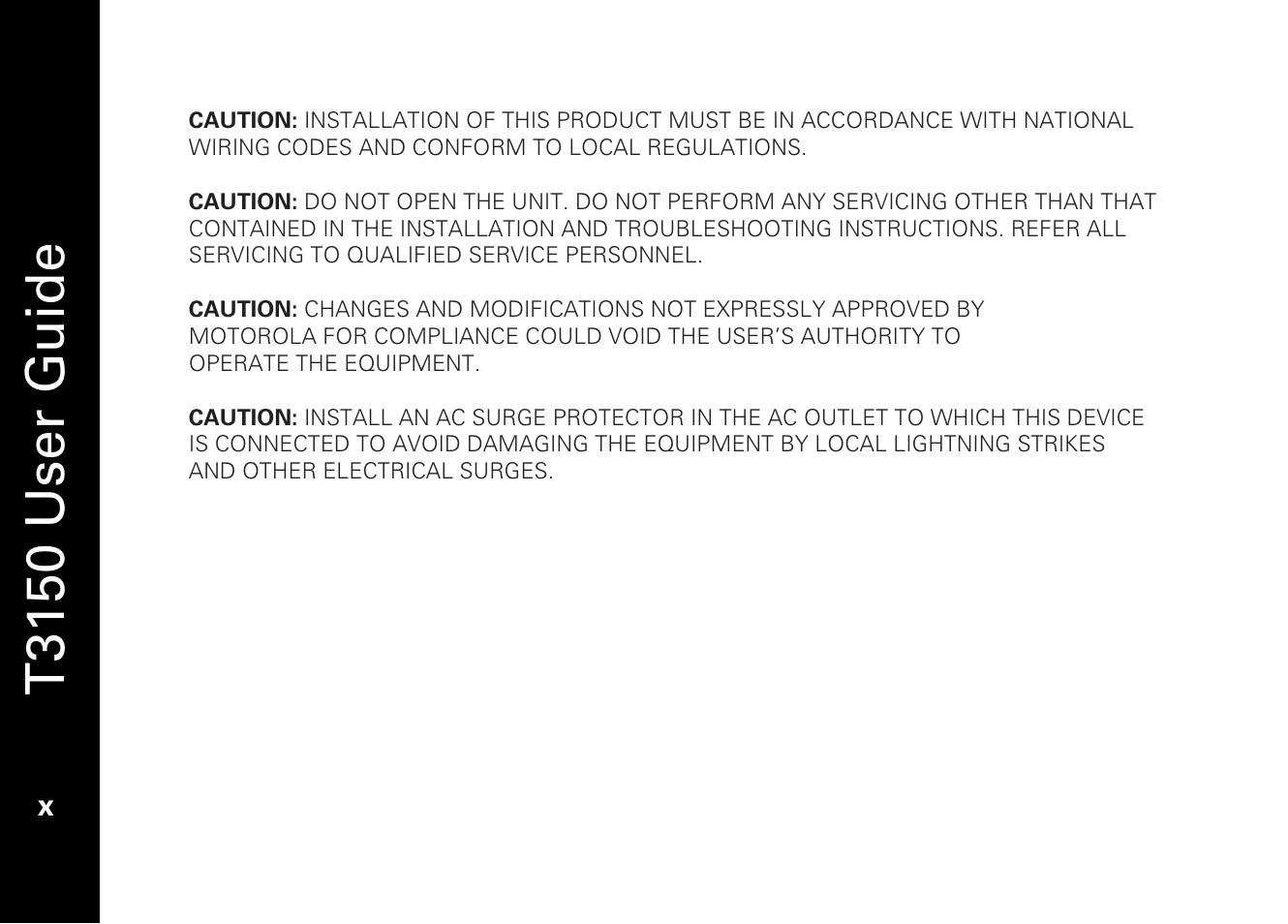 T3150 user guide | Motorola T3150 User Manual | Page 12 / 62