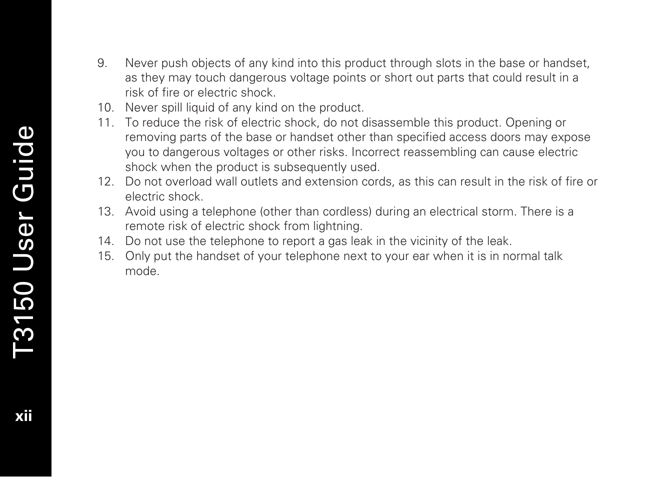 T3150 user guide | Motorola T3150 User Manual | Page 14 / 62