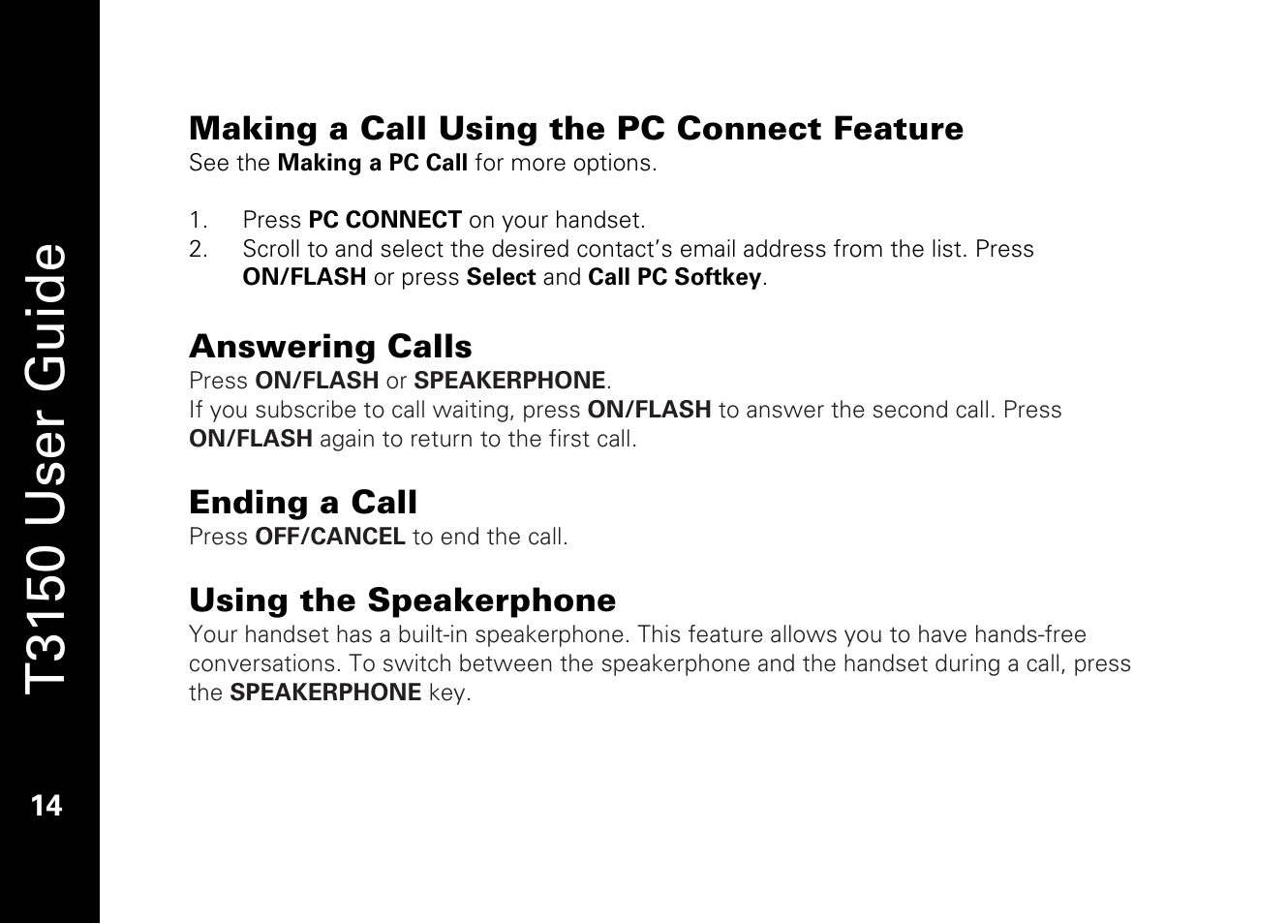 T3150 user guide | Motorola T3150 User Manual | Page 28 / 62