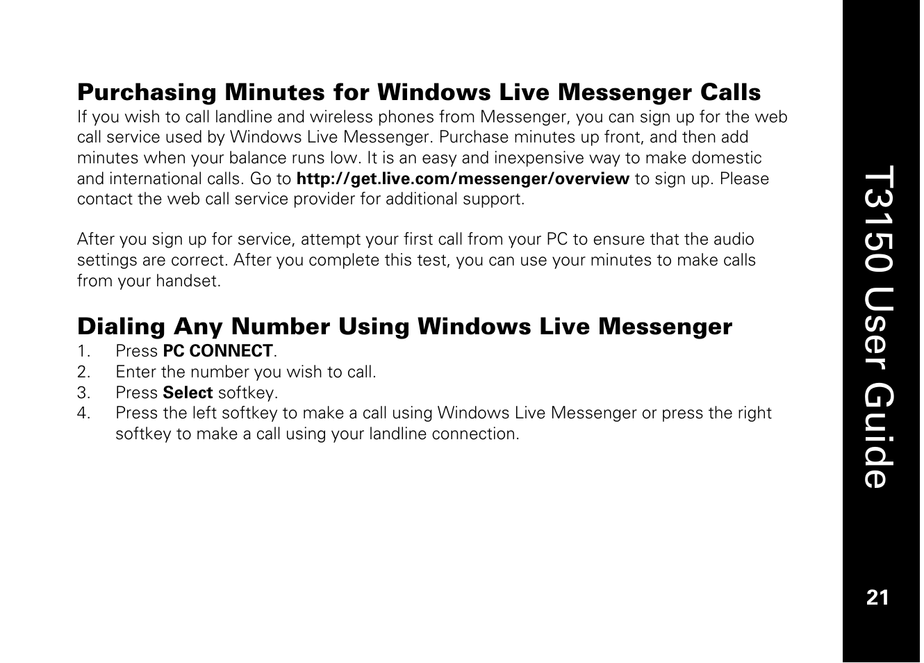T3150 user guide | Motorola T3150 User Manual | Page 35 / 62