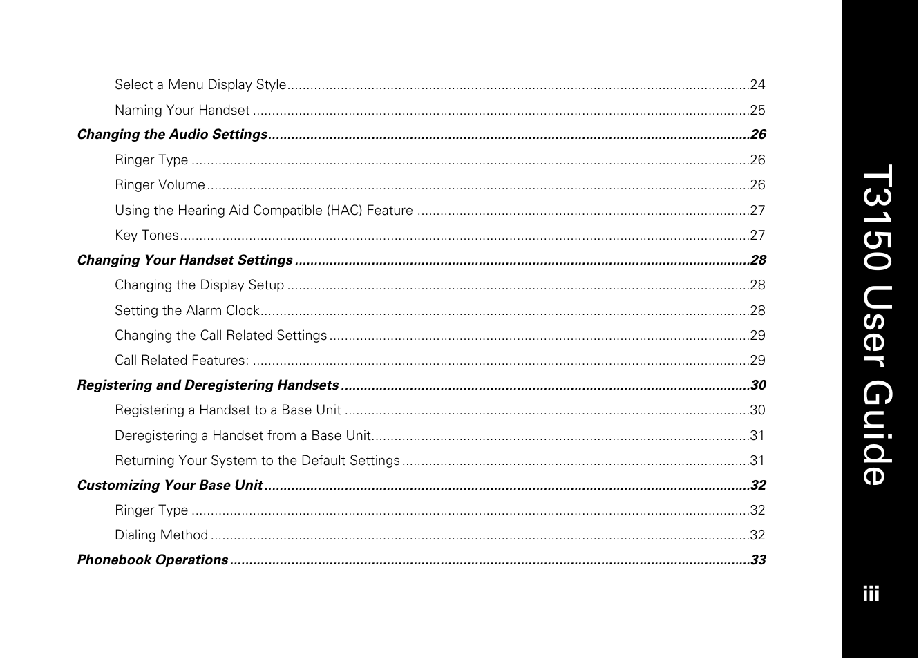 T3150 user guide | Motorola T3150 User Manual | Page 5 / 62