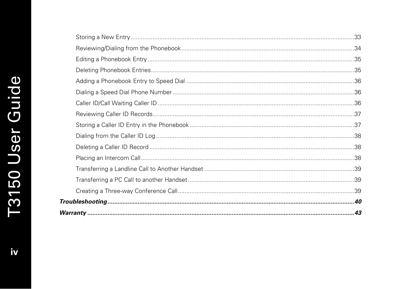 T3150 user guide | Motorola T3150 User Manual | Page 6 / 62