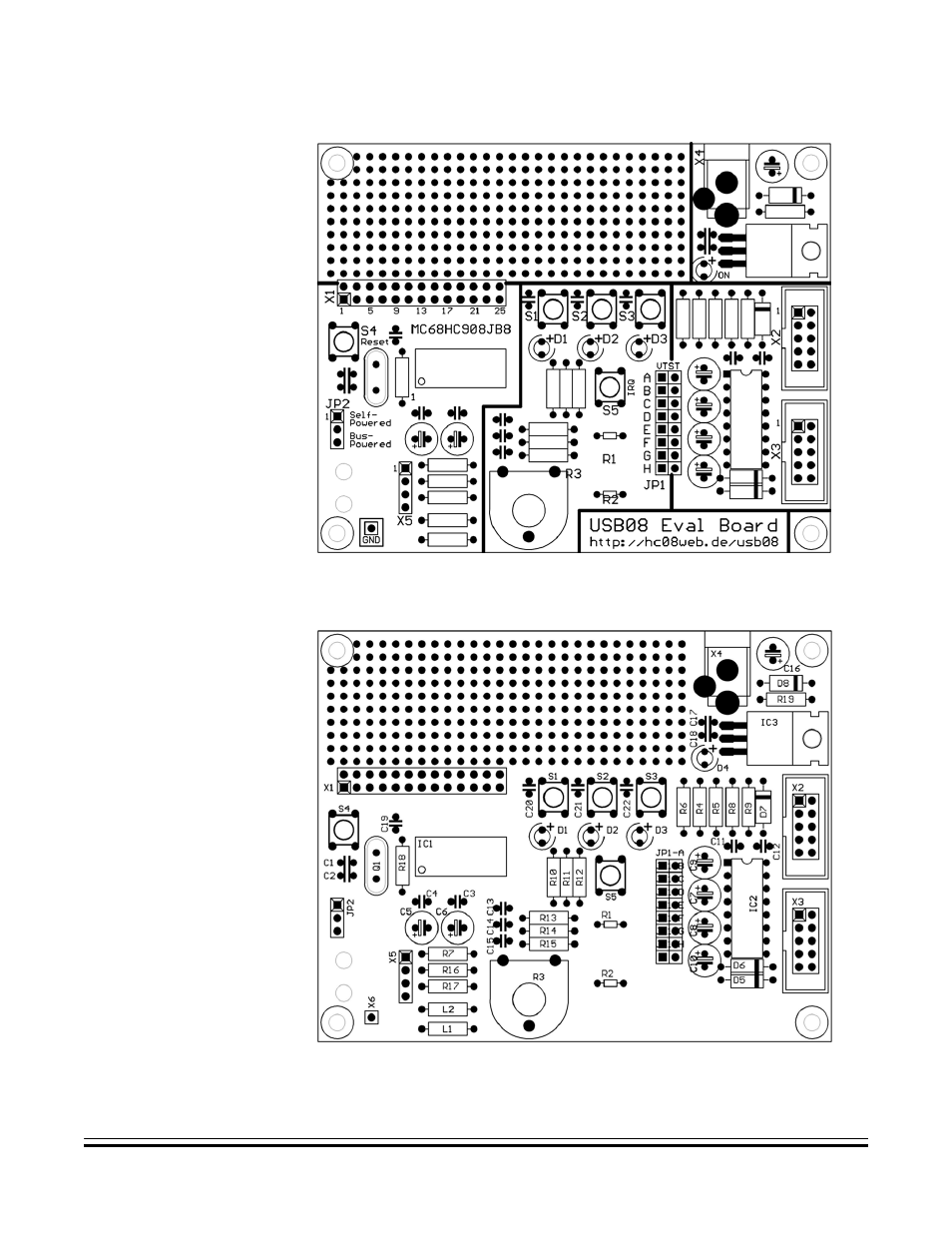 Pcb component side layout plan, Detailed layout plan, Figure 2-3 | Figure 2-2 | Motorola USB08 User Manual | Page 37 / 244
