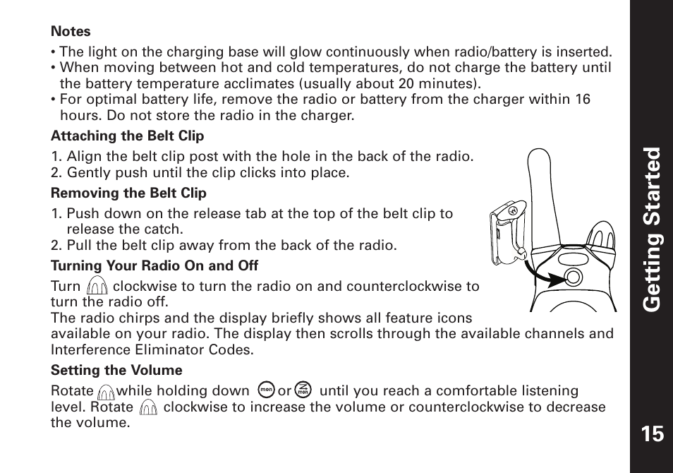 Getting star ted | Motorola T5500 User Manual | Page 16 / 35