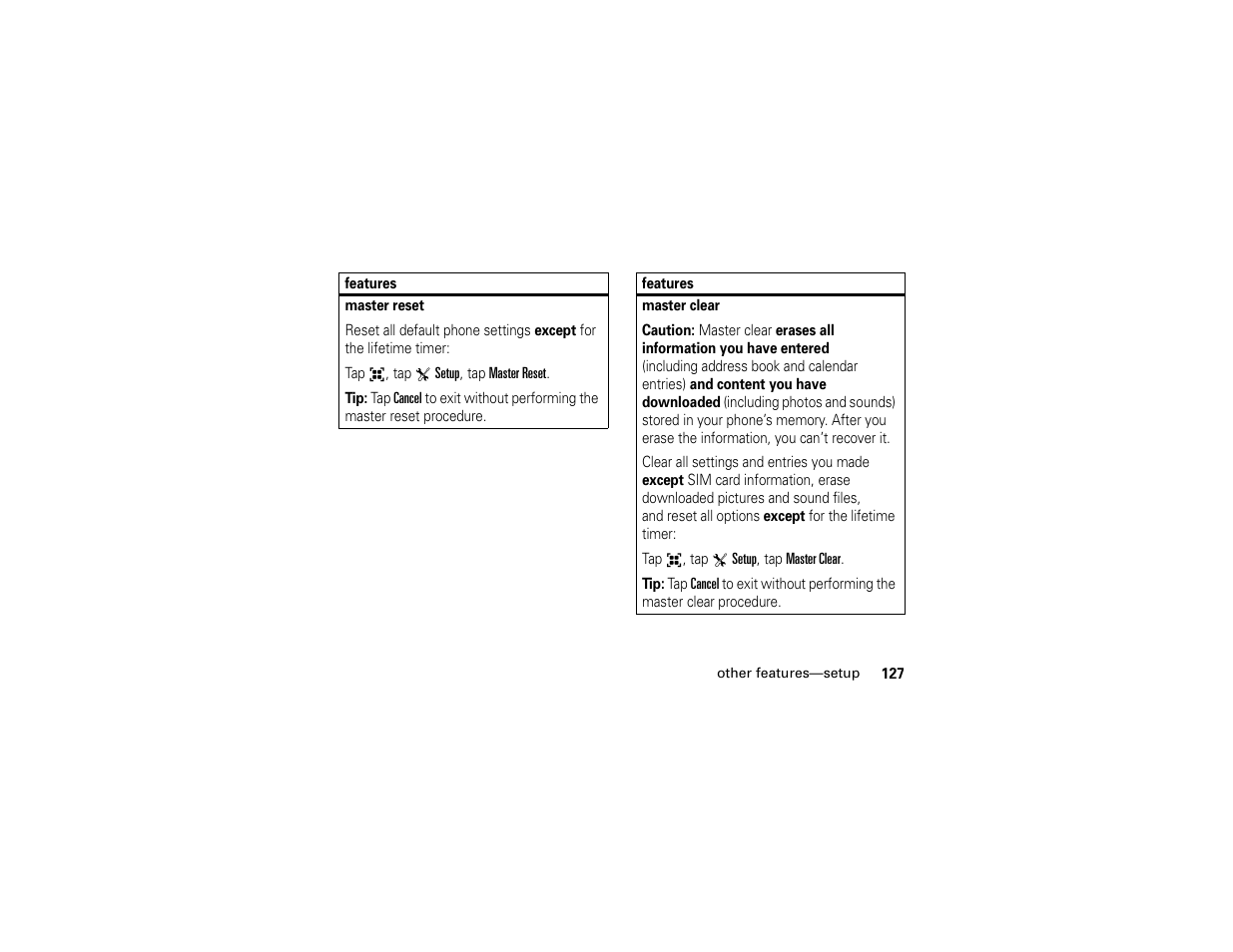 Motorola E6 User Manual | Page 129 / 144