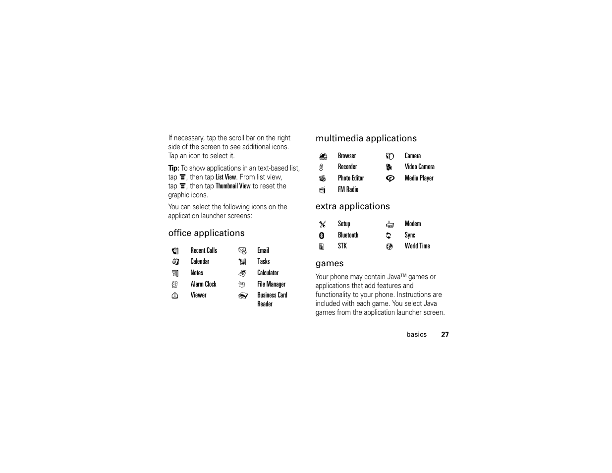 Motorola E6 User Manual | Page 29 / 144