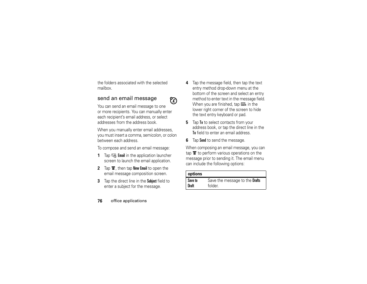Motorola E6 User Manual | Page 78 / 144