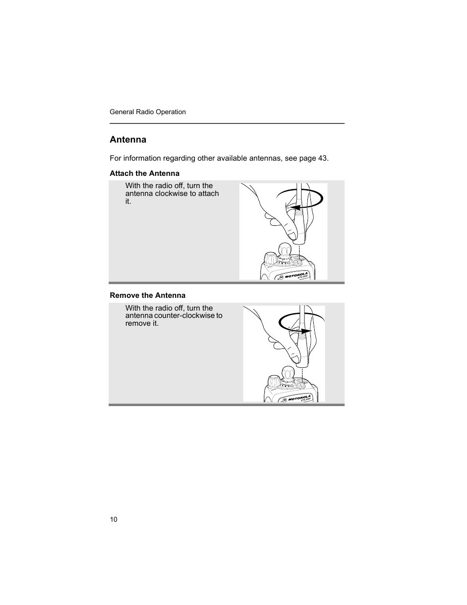 Antenna | Motorola XTS2500 User Manual | Page 22 / 78