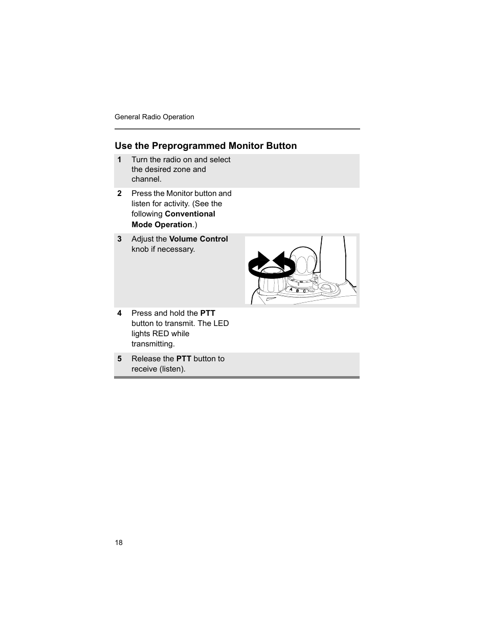 Use the preprogrammed monitor button | Motorola XTS2500 User Manual | Page 30 / 78