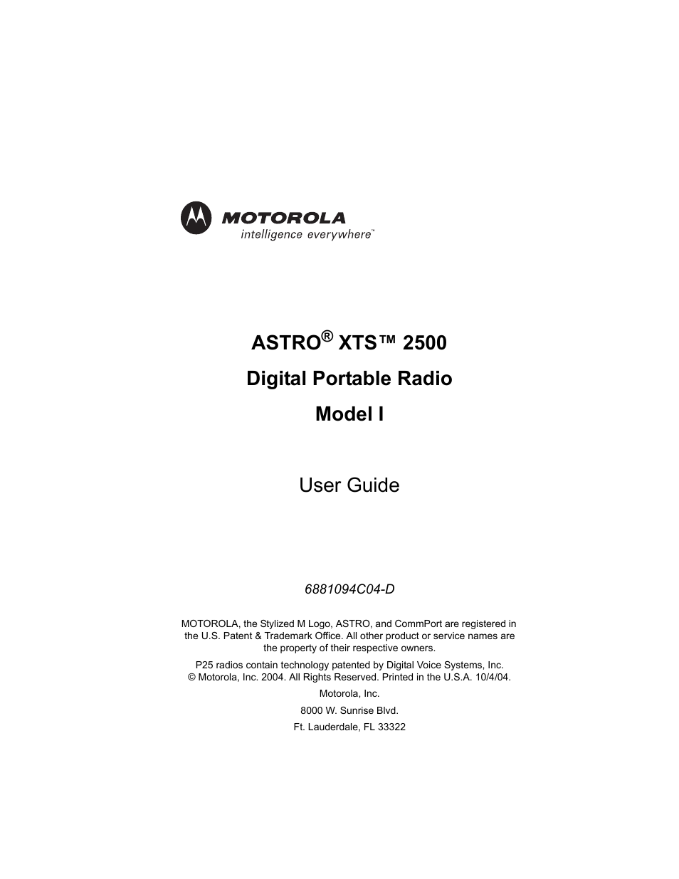 Astro | Motorola XTS2500 User Manual | Page 5 / 78