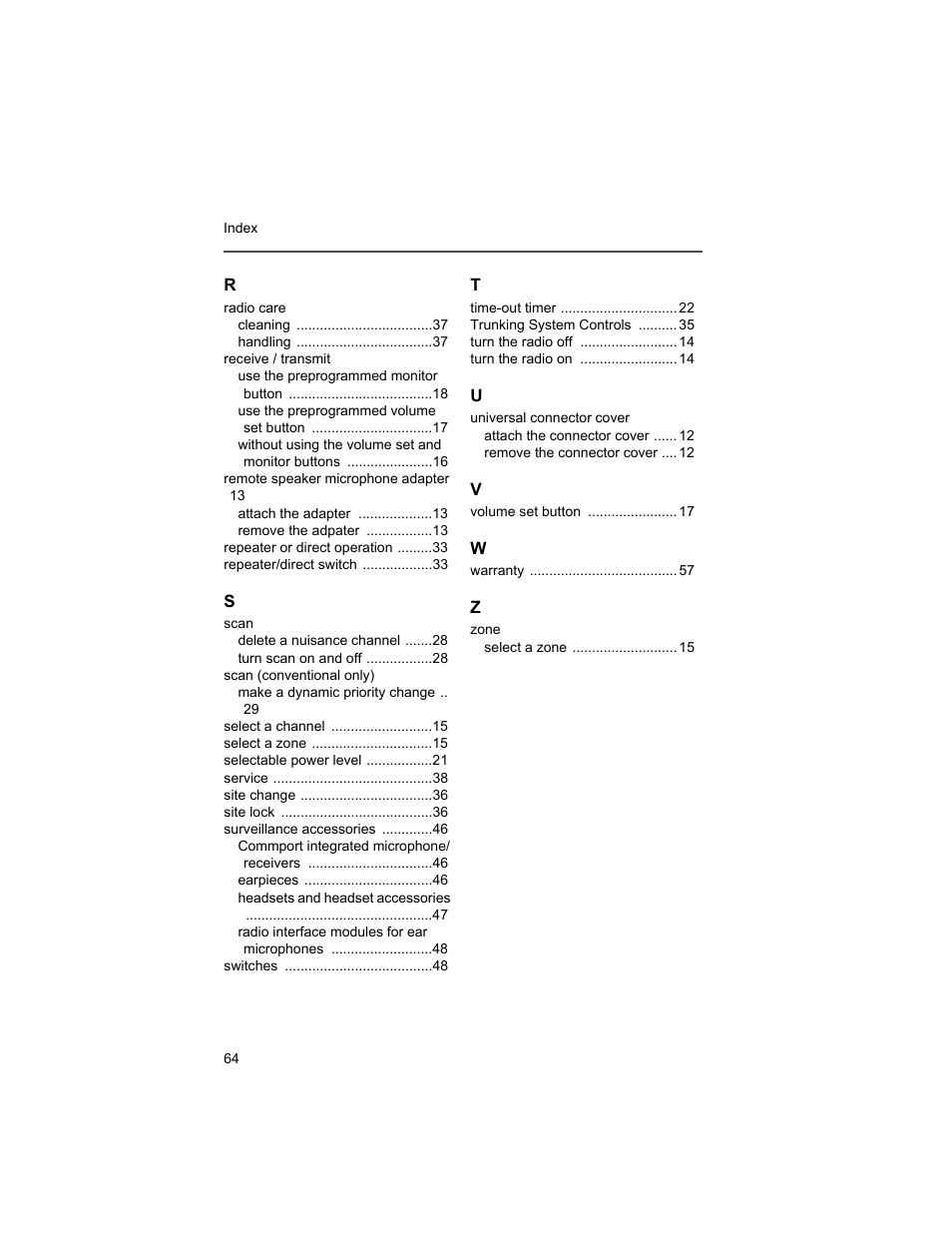 Motorola XTS2500 User Manual | Page 76 / 78