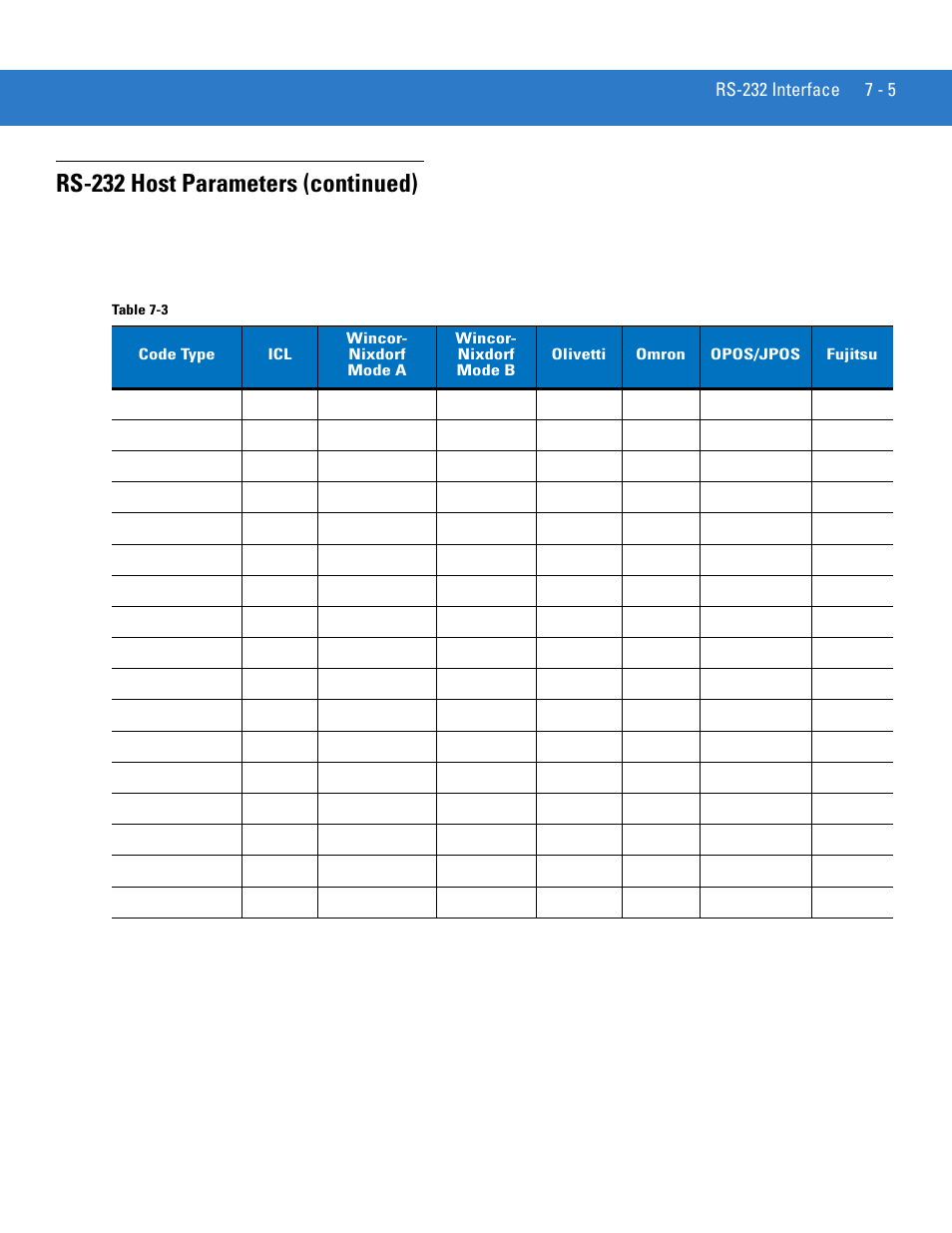 Rs-232 host parameters (continued) | Motorola DS3478 User Manual | Page 103 / 404