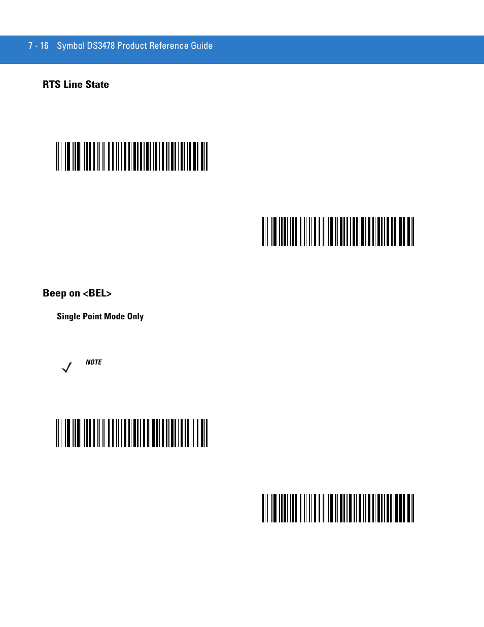 Rts line state, Beep on <bel, Rts line state -16 beep on <bel> -16 | Motorola DS3478 User Manual | Page 114 / 404