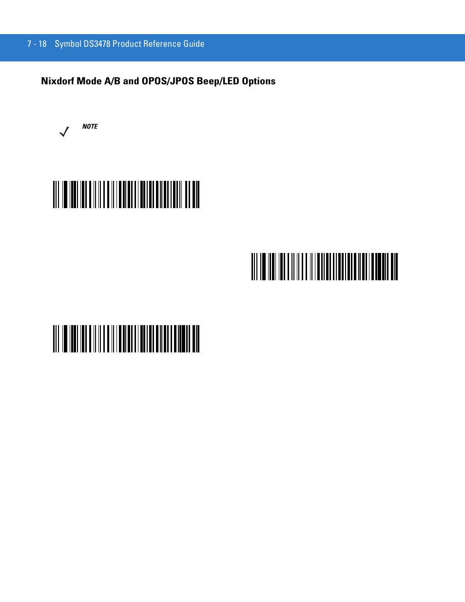 Nixdorf mode a/b and opos/jpos beep/led options | Motorola DS3478 User Manual | Page 116 / 404