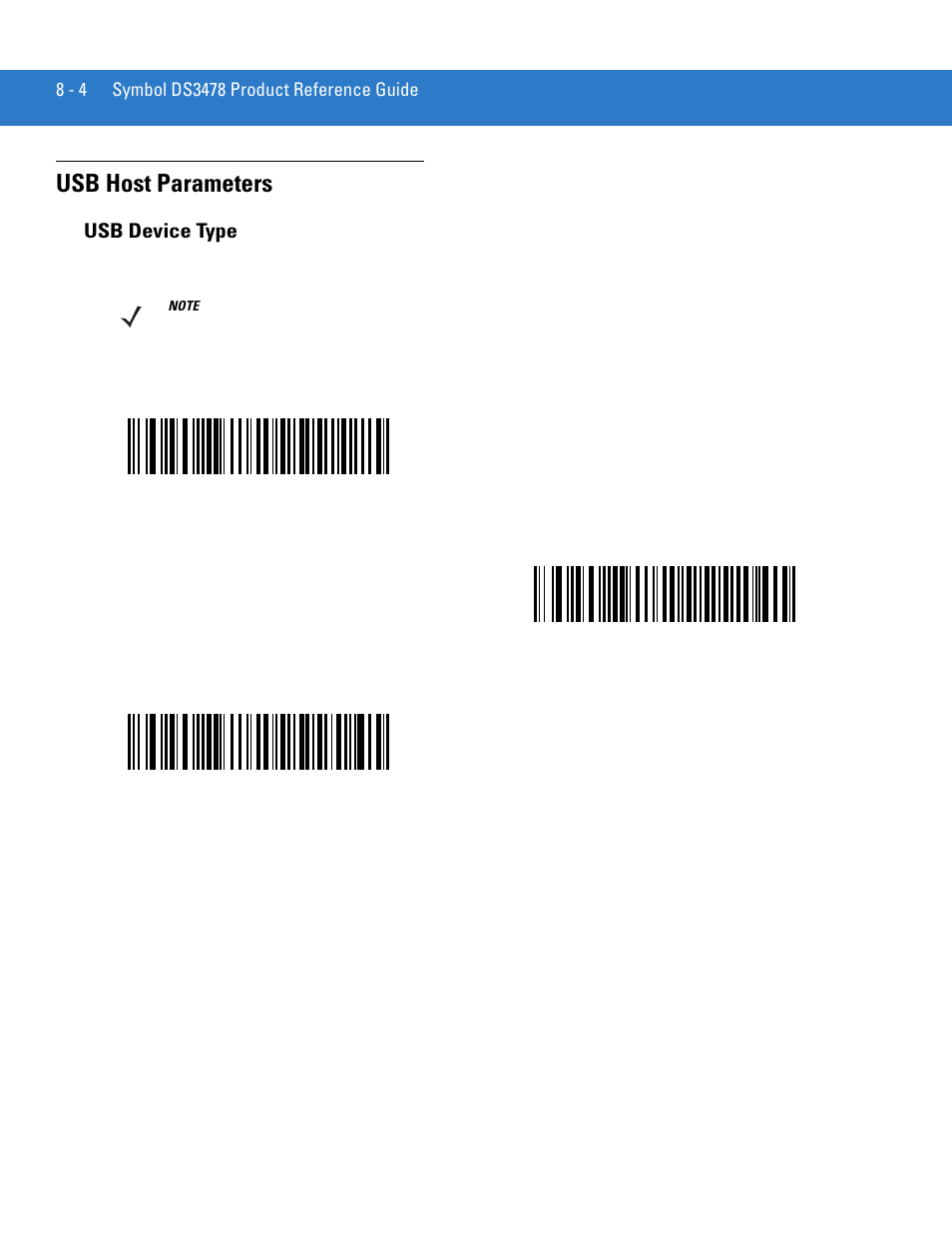 Usb host parameters, Usb device type, Usb host parameters -4 | Usb device type -4 | Motorola DS3478 User Manual | Page 126 / 404